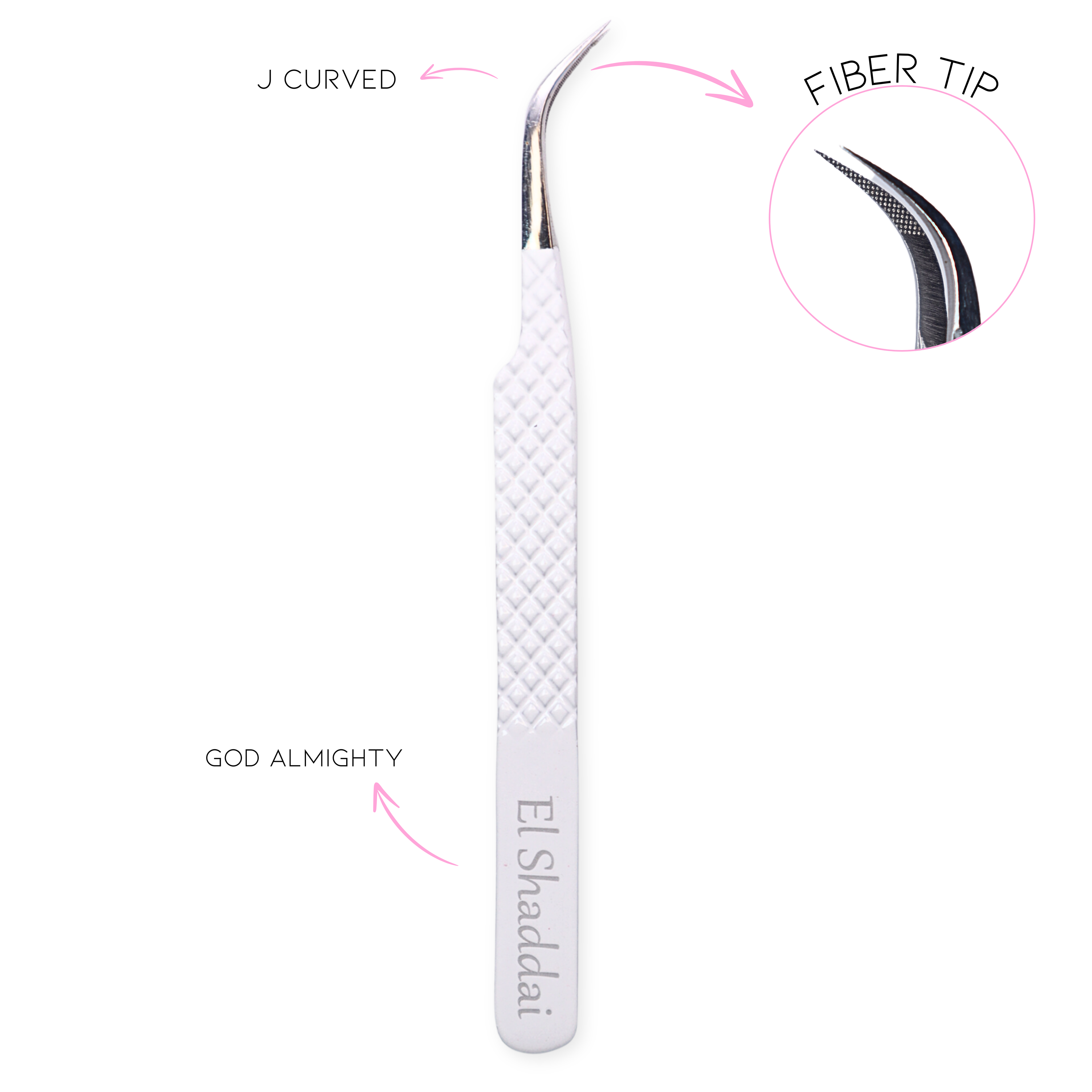 Lash tweezers with fiber tip for precise lash extension application