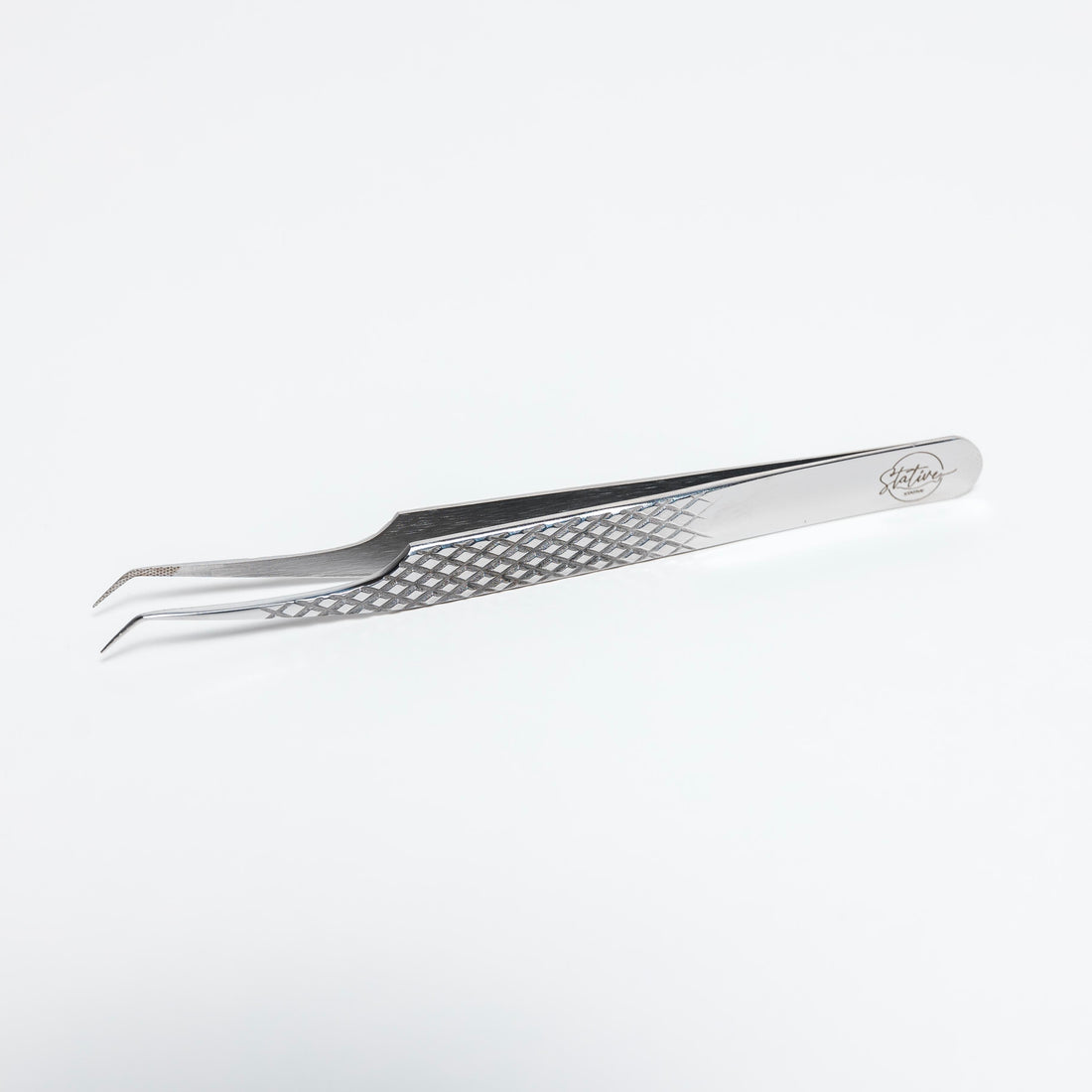 Lash Extension Tweezer with 45 Degree Fiber Tip for Precision