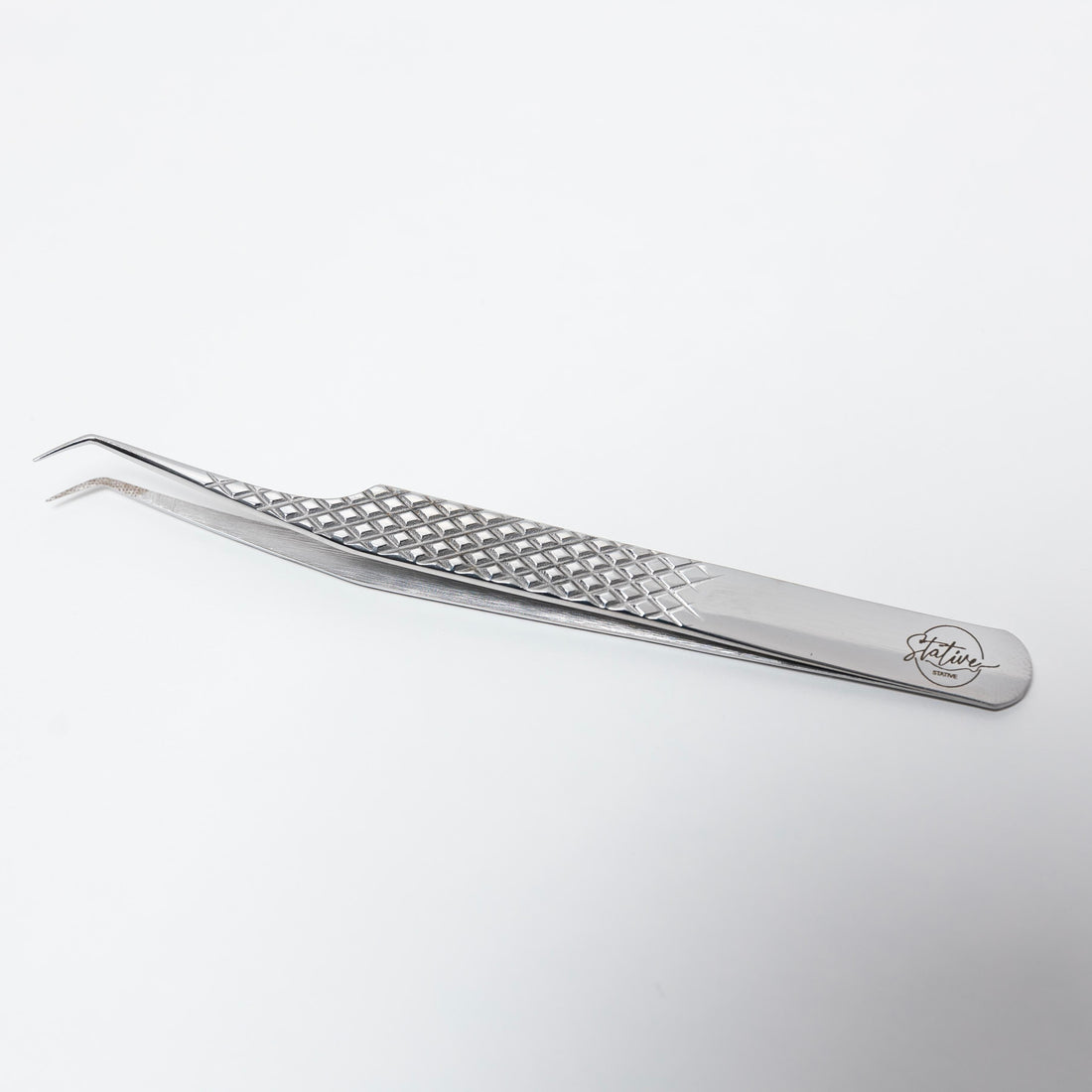 Lash Extension Tweezer with 45 Degree Fiber Tip for Precision